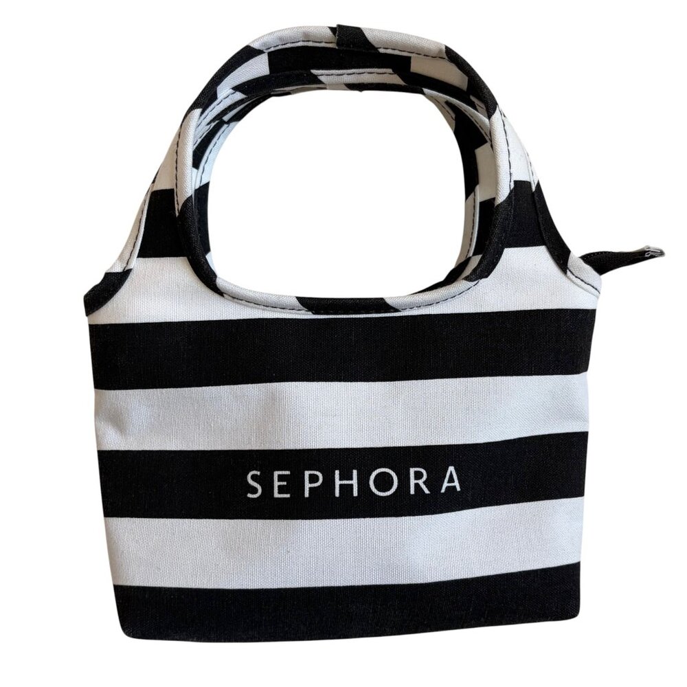 Sephora Favorites Black and White Mini Tote Bag with Handles